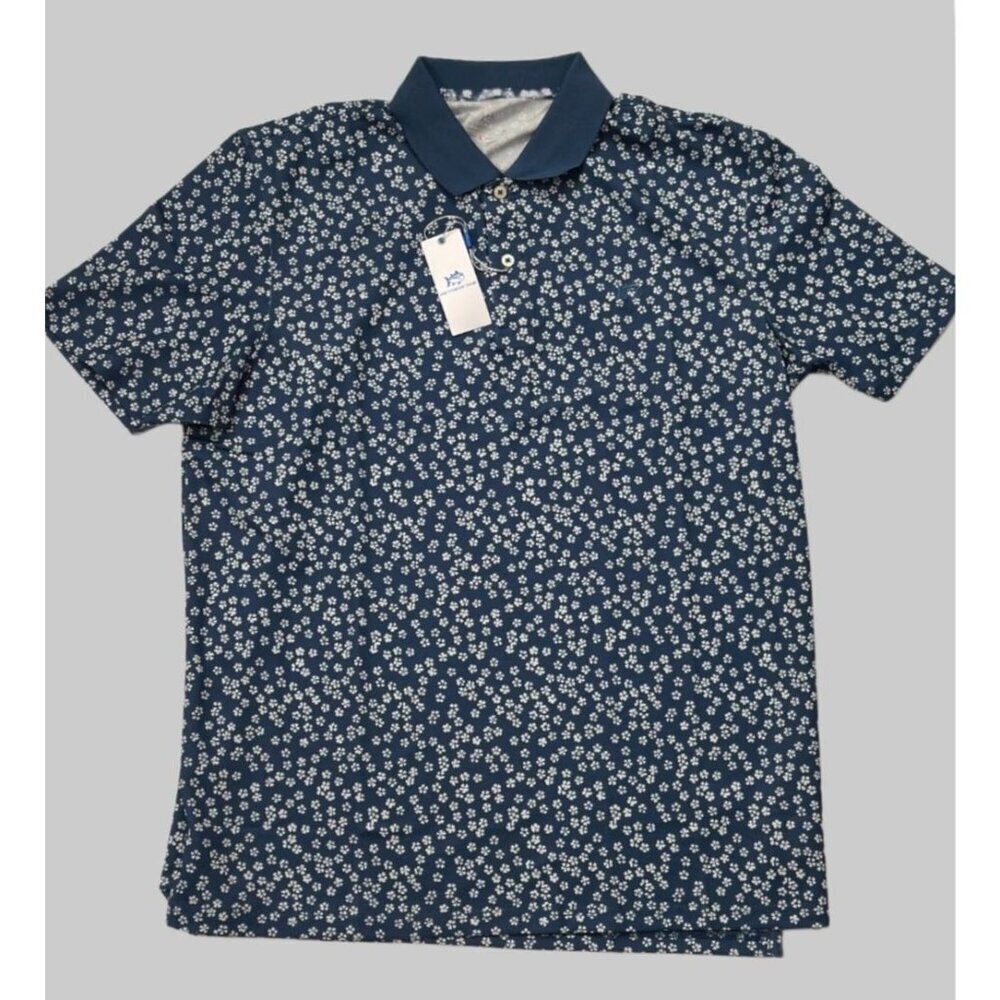 NWT Southern Tide Skipjack Frederick Performance Polo Aged Denim Men’s L